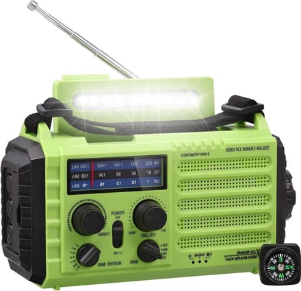 Noodradio Solar Opwindbaar - Noodpakket voor Thuis - Noodrantsoen - Draagbaar