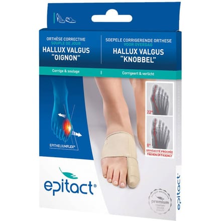 Epitact® Soepele Corrigerende Hallux Valgus 'Knobbel' Orthese voor Overdag Small 1 Verband(en)