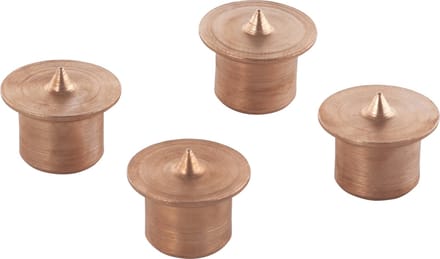 wolfcraft - 4 deuvelbevestigingen – deuvelmarkeerpunten, Ø 10 mm - 2913000