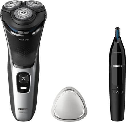 Philips Series 3000 S3143/02 - Scheerapparaat - Scheerapparaat Mannen met Trimmer - Inclusief Neustrimmer - Waterdicht