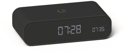 Kreafunk - Wekker & weklamp - Bluetooth-luidspreker & draadloos opladen - 1 stuk - Zwart