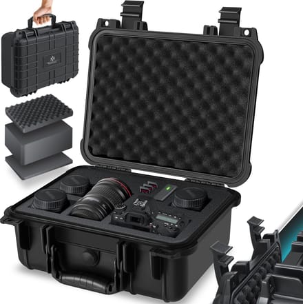 KESSER® Camera Koffer Cameratas Draagtas Beschermtas schuimrubber plukschuim - M