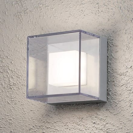 Konstsmide Remo 7924-310 LED-buitenlamp (wand) Energielabel: F (A - G) LED LED vast ingebouwd 6 W Zilver-grijs, Transparant