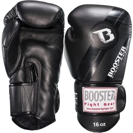 Booster BGL V3 Leren Bokshandschoenen – Zwart/Wit – 16 oz