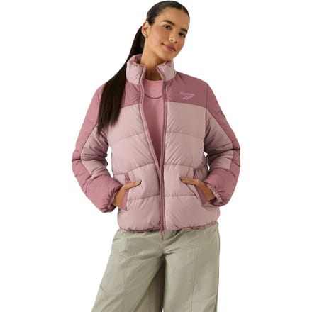 Reebok Dames Omkeerbare Puffer Jas (Stofroze)
