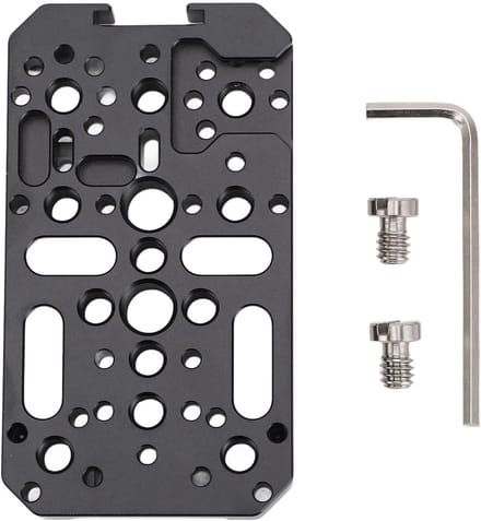 Multifunctionele Camera Cheese Plate met 1/4 en 3/8 Draad, Koudschuhbevestiging voor DSLR Rig en Accessoires