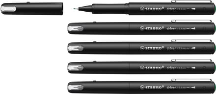 STABILO Dr!ver - Premium Fineliner - 0.4 mm - Groen - Doos 5 Stuks