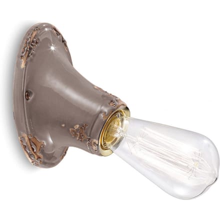 Ferroluce C115 wandlamp in duif vintage stijl
