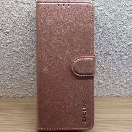 Galaxy S23 Plus Bookcase Telefoon hoesje Stevige Portemonnee Wallet Case – Pasjeshouder - Kunstleer – Goud Roze
