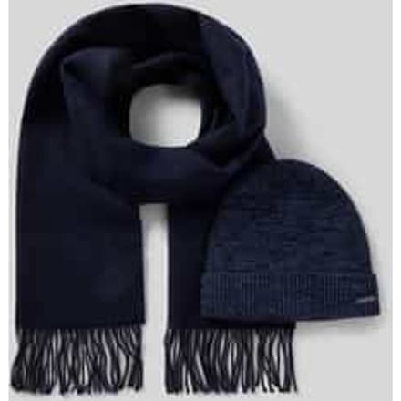 Set muts en sjaal van zuivere scheerwol met cadeaubox
