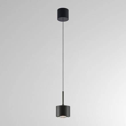 Molto Luce LED hanglamp MAG MINI, zwart, Ø 9 cm, CCT, dimbaar, metaal