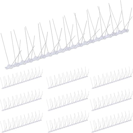 duivenpinnen set van 10 - 50 cm breed - rvs