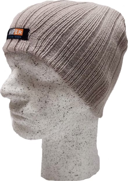 Viper Beanie – Gebreide Wintermuts – Beige Onesize
