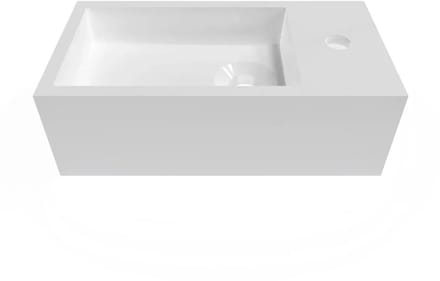 DutchLine - Solid.Surface Fontein - Glans Wit Rechts - 440x220x120mm