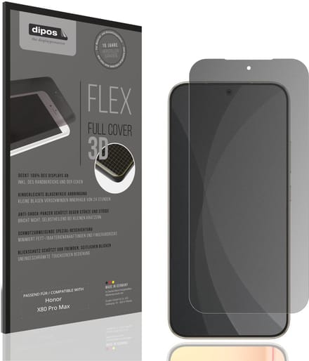 dipos FLEX – Matte Privacy Screenprotector geschikt voor Honor X80 Pro Max | Volledige Schermbescherming | Case-Friendly