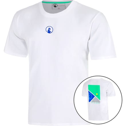 Quiet Please Crush T-Line T-shirt Heren-wit, blauw
