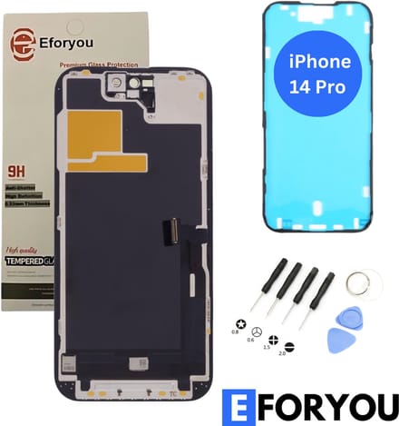 iPhone 14 Pro scherm LCD & Touchscreen A+ kwaliteit Compleet met reparatieset Screenprotector en Frame sticker