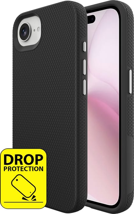 Cazy hoesje geschikt voor iPhone 17e / 16e Hoesje - Drop Protection - Armor Case - Zwart