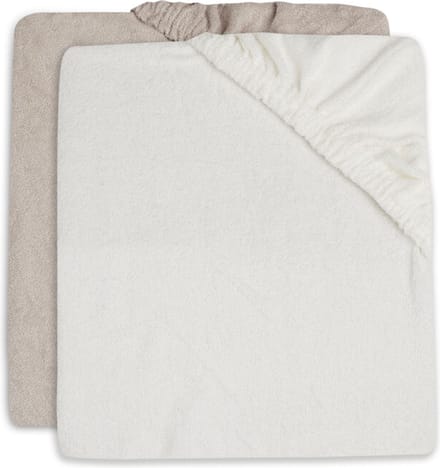 Jollein Aankleedkussenhoes Badstof 50x70cm Ivory/Nougat (2pack)