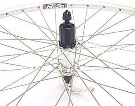 Roland achterwiel 28 uitval cass 8/9v ZAC19 zilver RVS spk