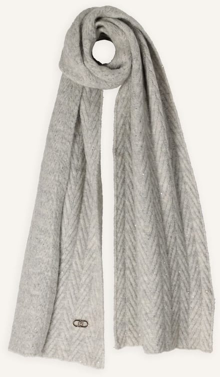 Liu Jo Sciarpa Filo Paillettes Sjaals Dames - Lichtgrijs - Maat ONESIZE