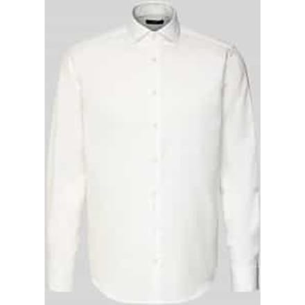 Regular fit zakelijk overhemd van twill
