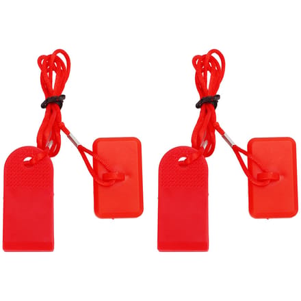 2 STUKS Loopband Veiligheidsschakelaar Rechthoekige Inzet ABS en Messing Loopband Veiligheidsslot voor Yijian AD Gym red