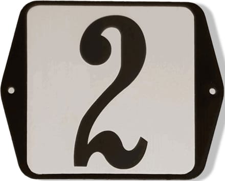 Huisnummer standaard nummer 2