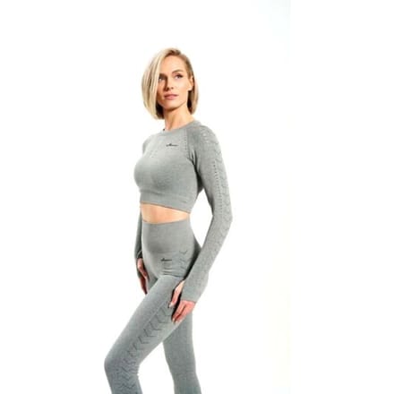 FORZA - crop top ls energy - Training top dames - Olijfgroen