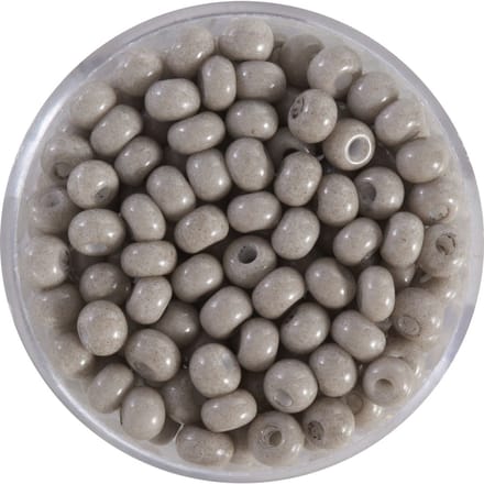 Rocailles, rijke kleuren, 4,5mm - Lichtgrijs