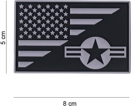 Embleem 3D PVC Stars and Stripes USAF