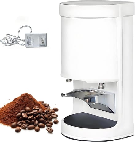 Elektrische Koffietamper - Automatische Espresso - Consistente Druk - Instelbaar Bereik - 58mm - Wit