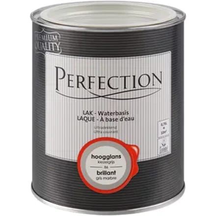 Perfection Houtlak Lak - Hoogglans - Kiezelgrijs - 750ml