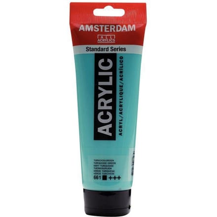 Peinture Acrylique en tube - Vert turquoise - 661 - Amsterdam - 250ml vert