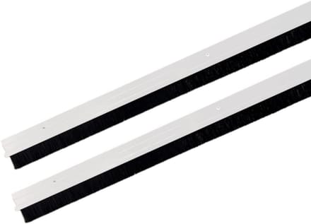 Deurborstel - Tochtstrip - Tocht Weren - Aluminium Frame - 2 x 100 cm - Wit