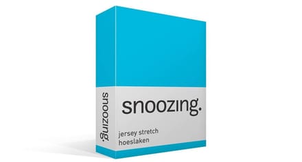 Snoozing Jersey Stretch - Hoeslaken - Eenpersoons - 70/80x200/220 cm - Turquoise