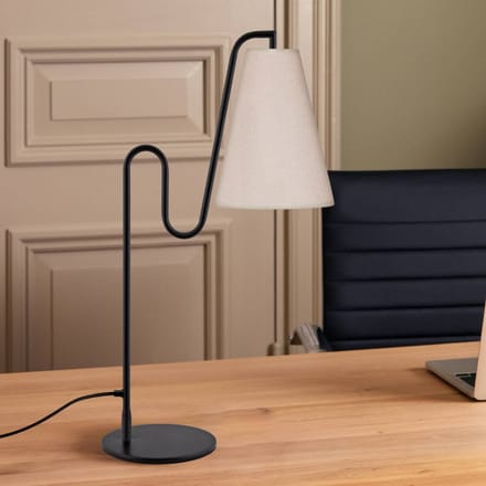Globen Lighting tafellamp Lou, zwart/wit, hoogte 55 cm
