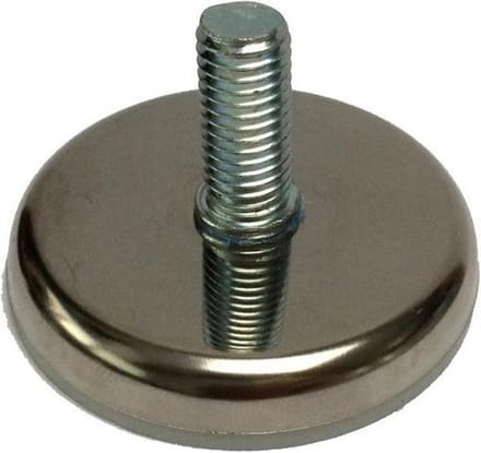 FLE - Stalen stelvoet chroom rond ø 5,5 cm en hoogte 1 cm (M10)