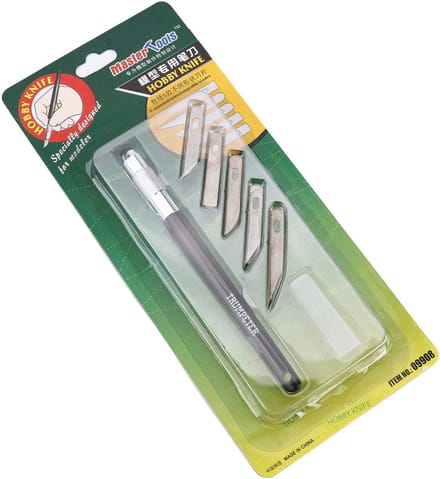 Master Tools Modelbouwdecoratie - 09908 Hobby Design Mes met 5 Mesjes Gereedschap