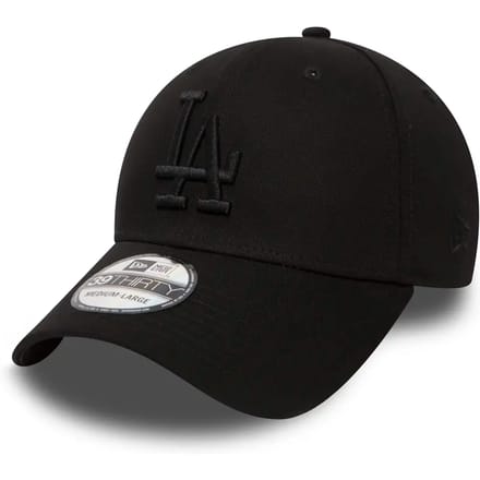 New Era MLB Los Angeles Dodgers Cap - 39THIRTY - M/L - Black/Black
