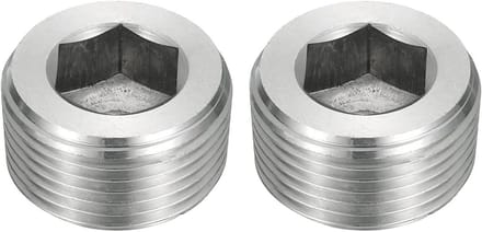 2 Stuks RVS Buisstop met Manneschroefdraad NPT 1 Inch voor Afdichting