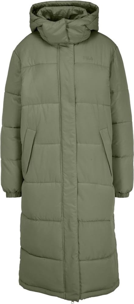 Fila dames gewatteerd jack Braunfels Long Puffer Jacket Oil Green
