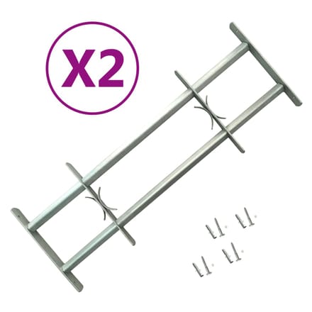 vidaXL - Raambeveiligingen - verstelbaar - 2 - st - 700-1050 - mm
