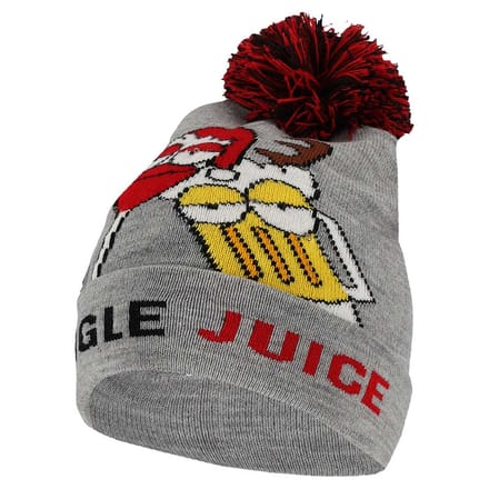 Morethansocks - Kerstmuts met lichtjes - Unisex - One Size - Grijs jingle juice - Kerstmutsen - Kerstmuts met verlichting