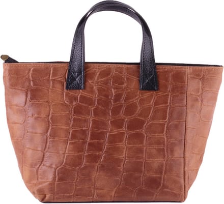 Giuliano handtas Adelaide - Cognac - Dames - Made in Italy