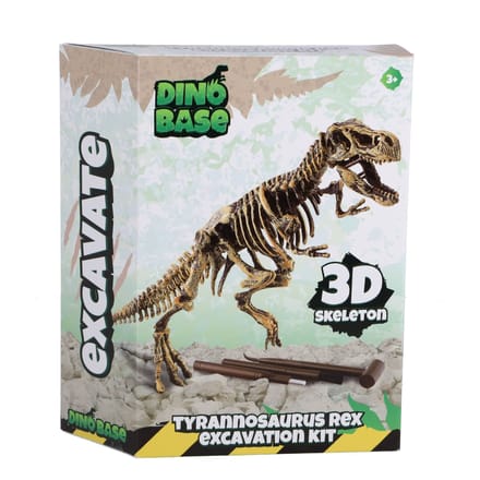 Dino Base speelgoed T-Rex 3D uitbikset - dinobot skelet opgraven.