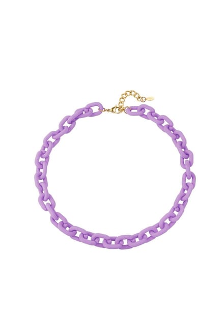 Ketting- Collier- kleurrijk - paars - Yehwang