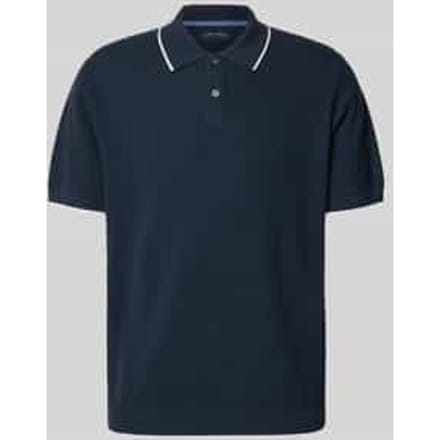 regular fit poloshirt met contrasterende bies