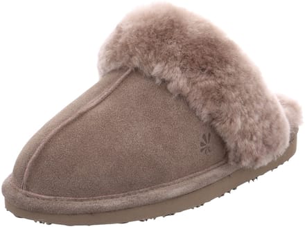 Natural Sense damesleren muiltjes Werra 1152985 pantoffels warme voering grijs