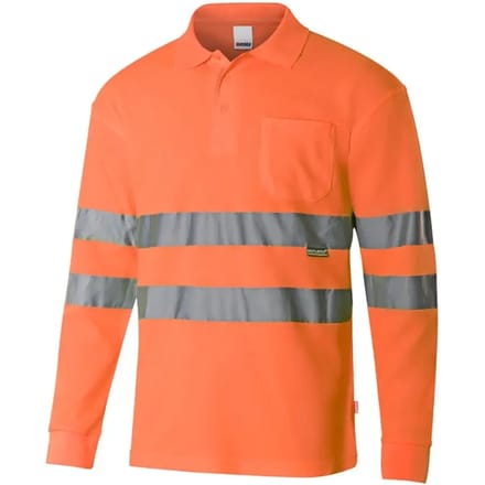Hoge zichtbaarheid lange mouwen polo Velilla